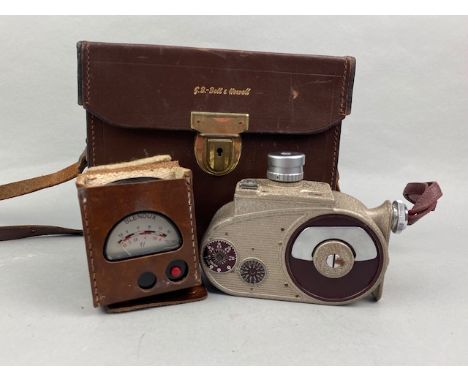 G.B BELL &amp; HOWELL CINE CAMERA, in fitted case, along with other camera equipment and accessories