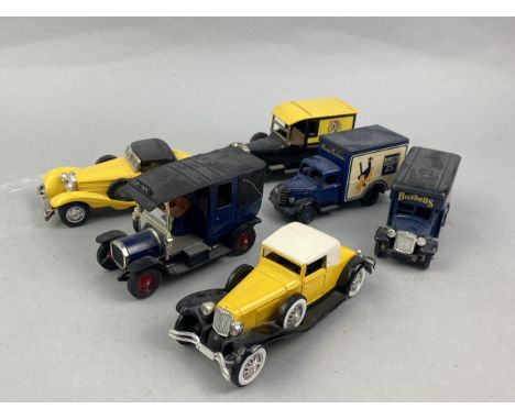 LOT OF MODEL VEHICLES, including 'Birds Custard Truck', 'Dunlop Tyres &amp; Accessories' and others