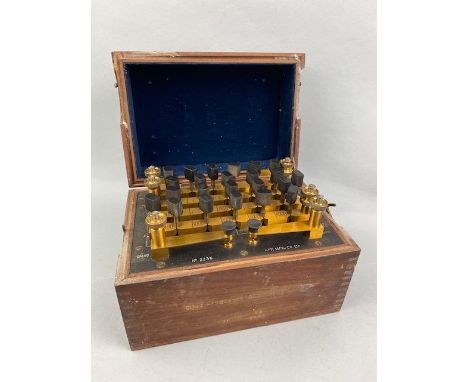 20TH CENTURY RESISTANCE BOX, along with a vintage compass (2)
