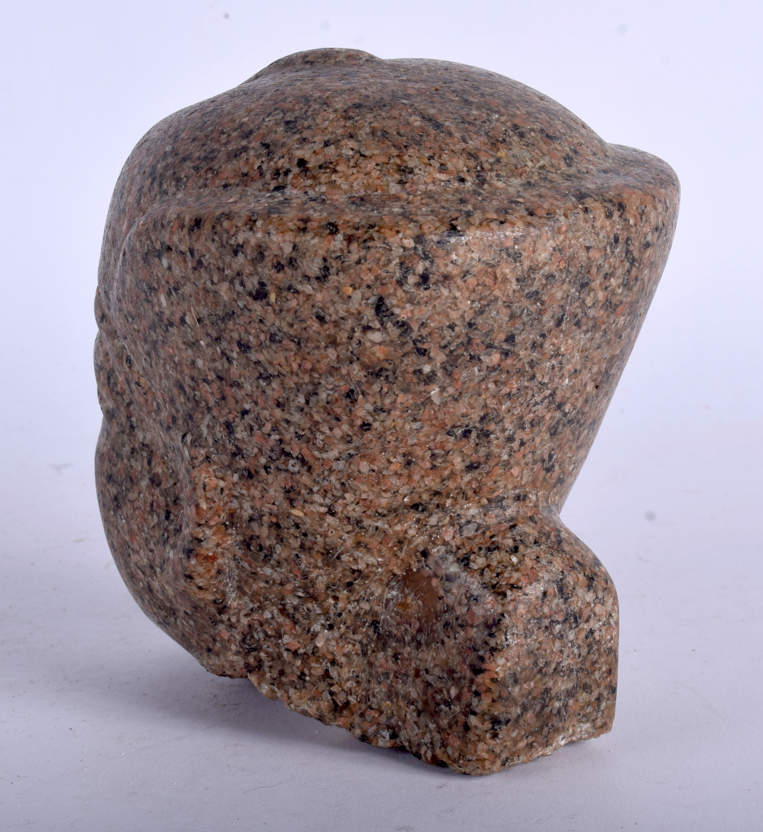 A GOOD EGYPTIAN CARVED GRANITE BUST OF A PHARAOH probably Late Period