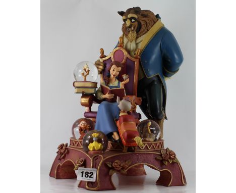 Disney Beauty and the Beast 10 year Anniversary snow globe 