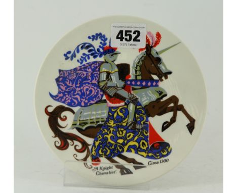 A Poole Pottery Knight Chevalier war plate 