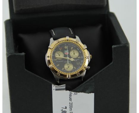 Tag Heuer Professional waterproof chronograph steel/gold plated. 
Model number: 565.306. Original screw down crown, sapphire 