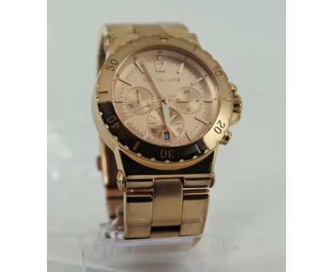 Michael Kors Rose gold stainless steel watch. Model number: MK-5314. Chronograph. No box or papers 
