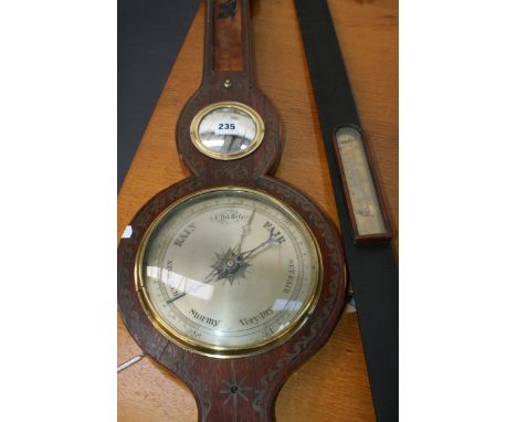 A REGENCY ROSEWOOD BANJO BAROMETER FOR RESTORATION