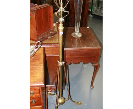 A VICTORIAN BRASS STANDARD LAMP