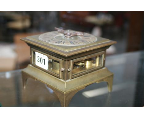 AN UNUSUAL 17TH.C.STYLE BELL STRIKE TABLE CLOCK