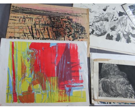 Edward FrancisA Folio of prints and sketches, including figural studies, architectural studies, abstracts etc