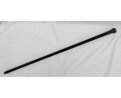 A George V silver topped walking stick, with scrolling leaf decoration, London, 1922