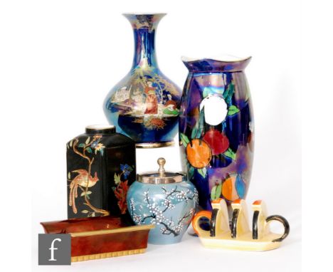 A collection of assorted Carlton Ware comprising a Wiltshaw and Robinson Orchard pattern vase, S/D, a Rouge Royale ashtray, a