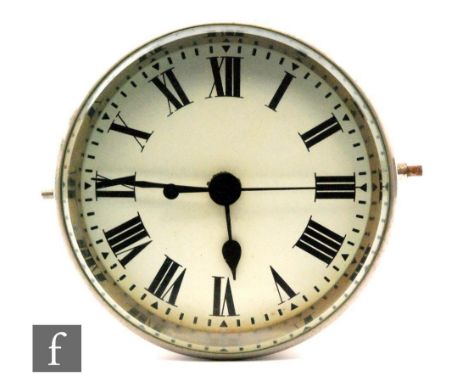 Amended description - A 20th Century G.P.O No. 1 drum type mantel clock, with Roman numerals to a circular dial, diameter 13c