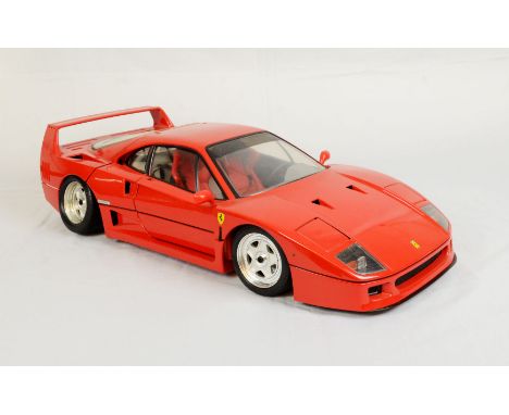 Large, red, Ferrari F40 Pocher model car. Good condition with minor problems  - Ferrari logo on the back is missing 3 letters