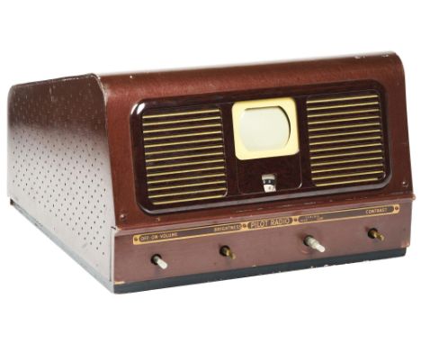 Model TV-37 Candid TV Pilot Radio in original case. In 1949, Pilot Radio Corporation unveiled a new television receiver which