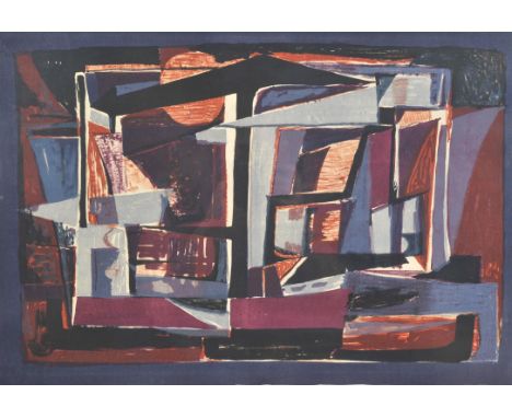 Allin Braund (1915-2004), Sunset on a wood, colour lithograph, signed, inscribed and dated '53, numbered 1/6 lower centre, 46