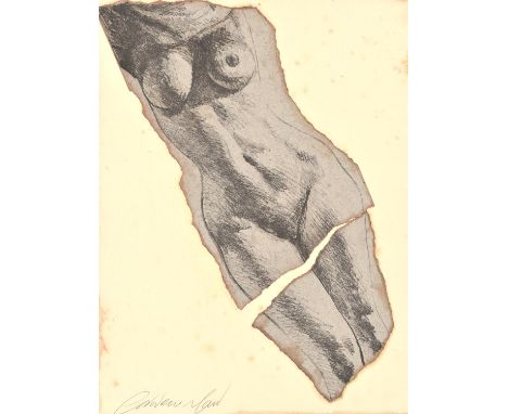 Oliverio Massi (b.1949), Female torsos, a group of four, mixed media prints, all signed, three dated '93, the largest image 2