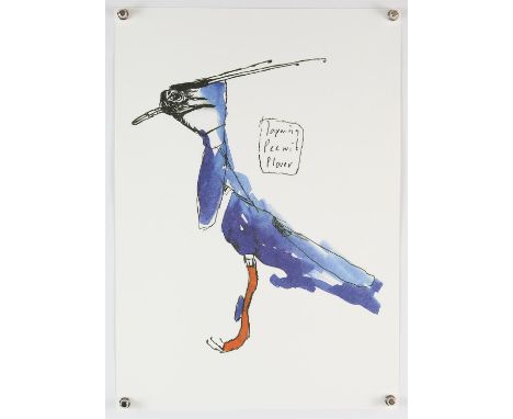 Vic Reeves (British, b. 1959), 'Lapwing Peewit Plover', lithograph in colours, unsigned, bearing Sky Editions blind stamp, 42