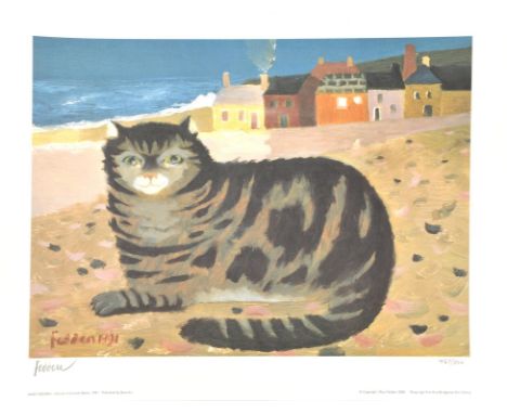  Mary Fedden OBE, RA, RWA ( British 1915-2012), Cat on a Cornish Beach, 1991, offset lithograph on wove paper; published by B