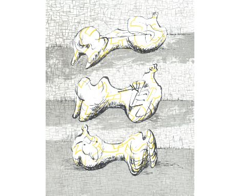 § Henry Moore (British 1898-1986), Three reclining figures, lithograph, signed and dated '72 lower right, inscribed Artists P