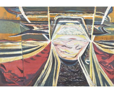 Allin Braund (1915-2004), Atlantic Sunset, colour lithograph, signed, dated 1958 and numbered 21/30 lower right, inscribed lo