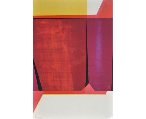 Stanley Jones (British b.1933), Abstract, colour lithograph, signed lower left, numbered 79/90 lower right, 75 x 50cm. Framed