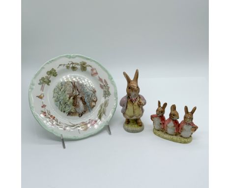 his charming lot includes a signed Beatrix Potter plate from the renowned Royal Albert Teatime Collection, featuring a beauti