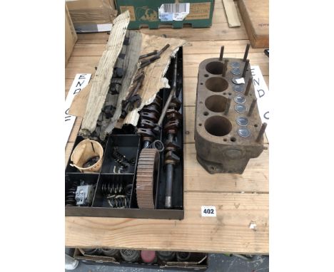AN AUSTIN SEVEN ENGINE CYLINDER, ETC