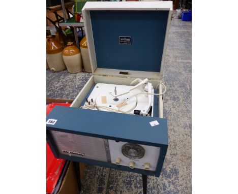 A RETRO DANSETTE CHALLENGE RECORD PLAYER WITH GARRARD DECK. 