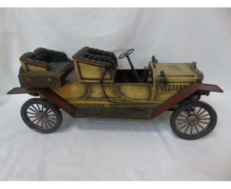 Large tin plate model car approx. 20" long