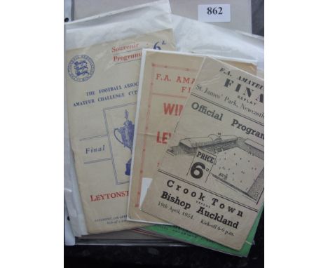 FA Amateur Cup Finals, a collection of 9 programmes from 1947 to 1954, the 1947 issue is a pirate edition, and the rare 1954 