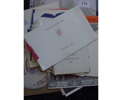 1963/64 Christmas Cards, a fine collection of 60 cards from a wide variation of clubs and Football Associations, to include, 