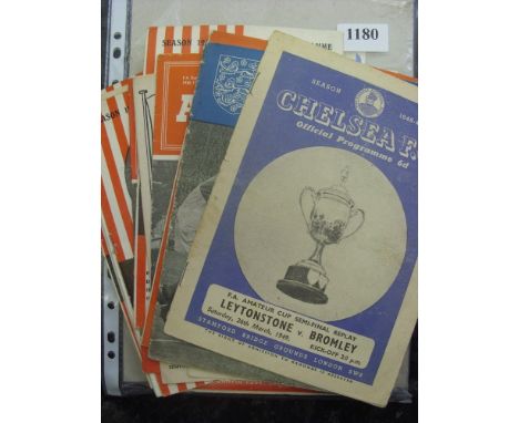 FA Amateur Cup Semi-Finals, a collection of 37 football programmes, from 1948/49 onwards, to include, 1948/49 Replay, Leytons