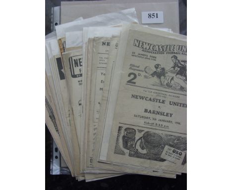 Newcastle Utd, a collection of 24 programmes from home FA Cup ties, from 1945/46 to 1959/60 in various condition, to include 