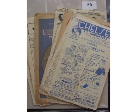 Liverpool, a collection of 16 away football programmes, in various condition from 1946/47 to 1949/50, the programmes are: 194