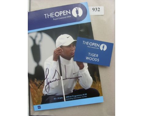 2006 Golf, The Open, a programme from the tournament played at Royal Liverpool Golf Club, Hoylake.  The programme is signed o