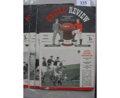 1950/51 Manchester Utd, a collection of 8 home programmes, overall good condition, Liverpool, Blackpool, Newcastle Utd, Leeds