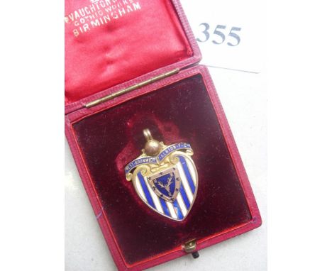 1906/07 West Bromwich Albion, a gold & enamel medal, awarded to Fred Everiss, Manager, engraved, 'For competing in the FA Cup