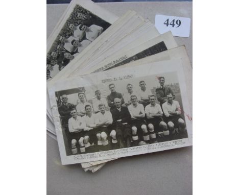 1946/47 A collection of Wilkes & Company, postcard size, glossy, black/white team group pictures, a total of 25 teams, Birmin
