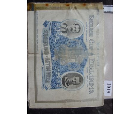 1913 FA Cup Final, Aston Villa v Sunderland, a souvenir programme/booklet from the Final played at Crystal Palace on 19/04/19