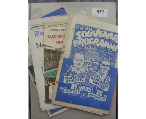 FA Cup Semi-Finals, a collection of 11 programmes, featuring games played by Newcastle Utd, in various condition, 1946/47 Cha