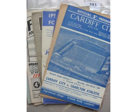Charlton, a collection of 57 away programmes in various condition, 1948/49 (4) Aston Villa, Arsenal, Burnley (poor), Wolves, 