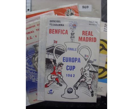 European Cup Finals, a collection of 4 programmes from the Finals of 1960 to 1963 inclusive, in good condition overall