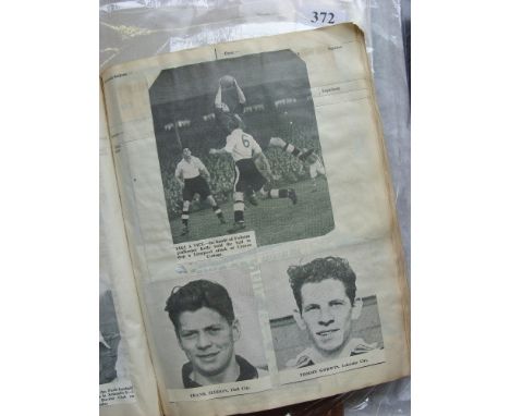 Autographs, a large brown exercise book, with a vast number of football autographs from the 1950's, a wide variation of signa