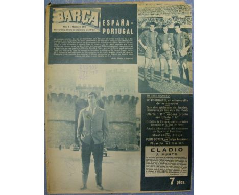 1964/1965, Barcelona v Celtic [Inter Cities Fairs Cup] played on 18/11/1964, 'Barca' the official Barcelona weekly newspaper,