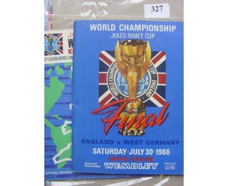 1966 World Cup Final, England v West Germany, a programme from the game played at Wembley on 30/07/1966, good condition.  The