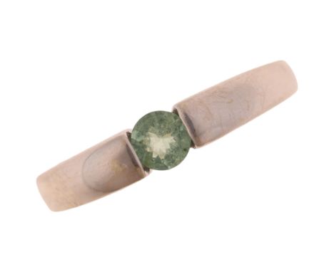 A 9ct white gold prasiolite dress ring, maker R&C, setting height 4mm, size N, 2gNo damage or repair, only light surface wear