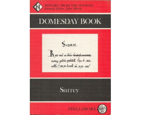 Domesday Book Surrey edited by John Morris 1975 First edition Softback Book published by Phillomore and Co Ltd some ageing go