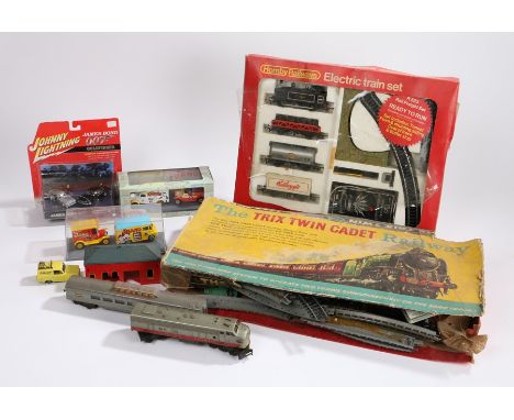 Hornby Railways R.523 Rail Freight Set, housed in original box, Trix Twin Cadet model railway set, housed in original box, co