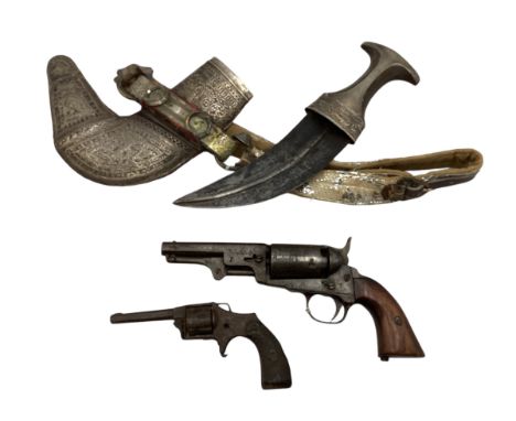 Quantity of item sold for Prospect Hospice Charity including two C19th obsolete pistols, one with engraved barrel and walnut 