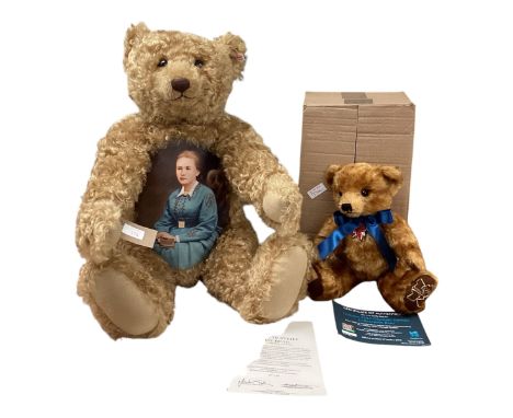 Steiff, Margaret Steiff Teddy Bear Growler 65 cm limited 1000, boxed and cert, together with London 2012 Olympic Bear Limited
