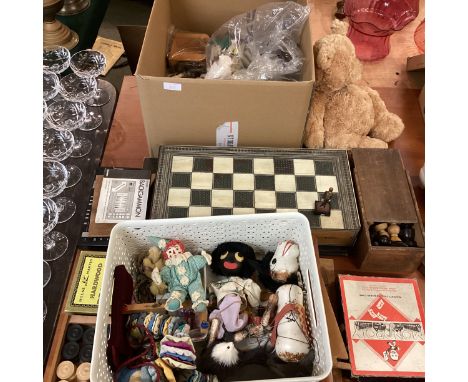 A quantity of TOYS and games to include Pelham puppets, board games, draughts, horses, etc, all in used condition, see all ph